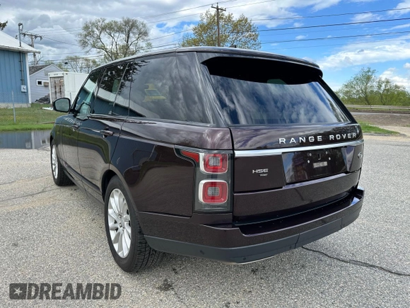 2020 Land Rover Range Rover HSE with VIN SALGS2RUXLA598308, listed as a Copart auction lot 56398735 with 132,979 mi miles and Clean Title. Bid and sale history available at DreamBid. Image 3.