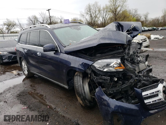 2019 Mercedes-Benz GLS 450 with VIN 4JGDF6EE2KB222937, listed as a Copart auction lot 51154354 with 49,196 mi miles and Salvage Title. Bid and sale history available at DreamBid. Image 4.