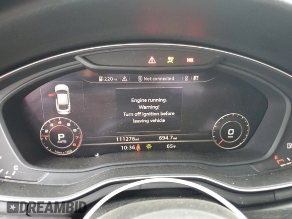2018 Audi A5 Sportback Premium Plus with VIN WAUENCF5XJA007350, listed as a Copart auction lot 74680973 with 111,276 mi miles. Bid and sale history available at carsss.com. Image 9.
