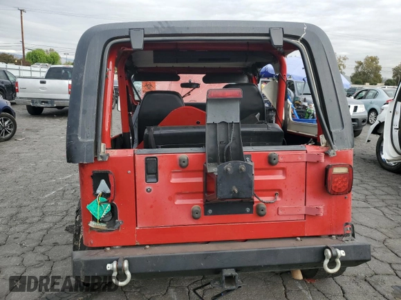 1995 Jeep Wrangler S with VIN 1J4FY19P2SP254595, listed as a Copart auction lot 82430184 with 130,942 mi miles and Salvage Title. Bid and sale history available at carsss.com. Image 6.
