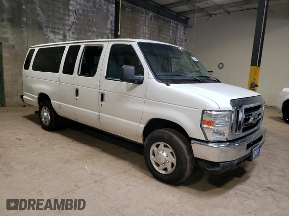 2013 Ford Econoline Passenger XL with VIN 1FBSS3BL9DDA33707, listed as a Copart auction lot 62903564 with 106,976 mi miles and Salvage Title. Bid and sale history available at DreamBid. Image 4.