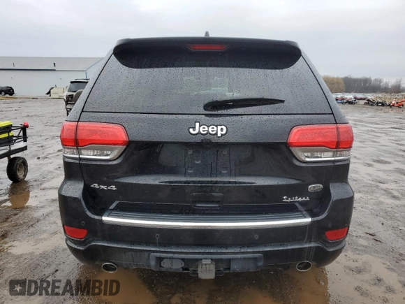 2017 Jeep Grand Cherokee Overland with VIN 1C4RJFCG0HC836448, listed as a Copart auction lot 47053705 with 87,459 mi miles and Salvage Title. Bid and sale history available at carsss.com. Image 6.
