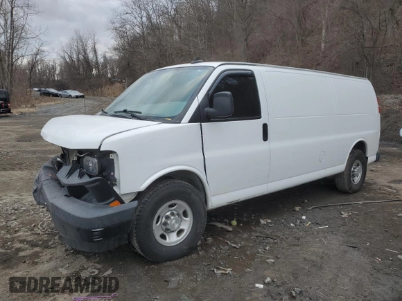 2017 Chevrolet Express Cargo Van with VIN 1GCWGBFF2H1336512, listed as a Copart auction lot 88710335 with 266,562 mi miles and Salvage Title. Bid and sale history available at carsss.com. Image 1.