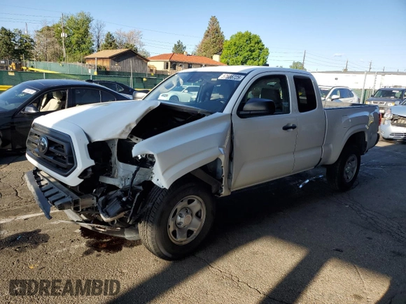 2021 Toyota Tacoma SR with VIN 3TYRX5GN8MT016665, listed as a Copart auction lot 57686725 with 53,631 mi miles and Salvage title. Bid and sale history available at DreamBid. Image 1.