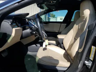 2015 Tesla Model S 85D with VIN 5YJSA1E48FF118749, listed as a Copart auction lot 54516035 with 115,380 mi miles and Salvage Title. Bid and sale history available at carsss.com. Image 7.