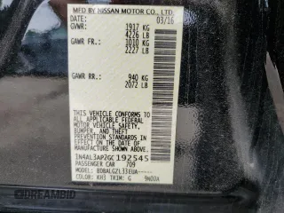 2016 Nissan Altima SL z VIN 1N4AL3AP2GC192545, wystawiony jako Copart lot #61090785 z przebiegiem 135 394 mil mil oraz Szkoda całkowita • Salvage title. Historia ofert i sprzedaży dostępna na DreamBid. Obrazek 12.