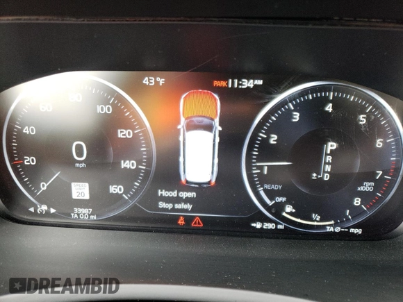 2017 Volvo XC90 Inscription with VIN YV4A22PL1H1176889, listed as a Copart auction lot 37447453 with 33,987 mi miles. Bid and sale history available at carsss.com. Image 9.
