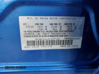 2006 Mazda 3 S Grand Touring with VIN JM1BK344461407128, listed as a Copart auction lot 47407555 with 192,161 mi miles and Salvage Title. Bid and sale history available at DreamBid. Image 12.