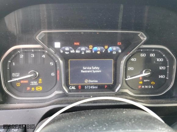 2020 GMC Sierra 1500 AT4 with VIN 1GTP9EEL7LZ270850, listed as a Copart auction lot 44613205 with 57,245 mi miles and Salvage Title. Bid and sale history available at carsss.com. Image 9.