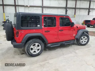 2019 Jeep Wrangler Unlimited Sport S with VIN 1C4HJXDG2KW646608, listed as a Copart auction lot 58535105 with 111,230 mi miles and Salvage title. Bid and sale history available at DreamBid. Image 3.