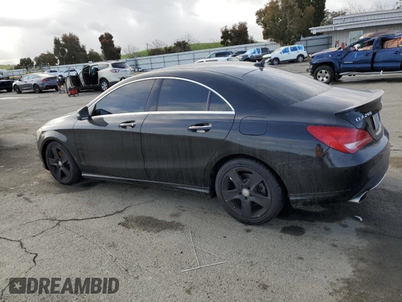 2015 Mercedes-Benz CLA 250 with VIN WDDSJ4EBXFN248085, listed as a Copart auction lot 50968685 with 164,339 mi miles and Salvage Title. Bid and sale history available at DreamBid. Image 2.