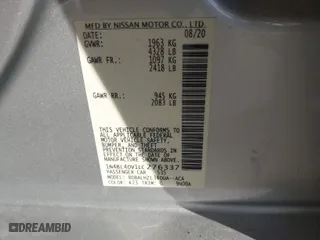 2020 Nissan Altima 2.5 SV with VIN 1N4BL4DV1LC276337, listed as a IAAI auction lot 41670082 with 25,400 mi miles. Bid and sale history available at carsss.com. Image 9.