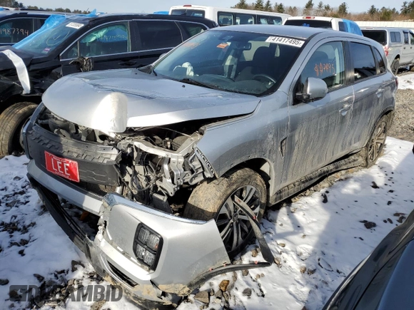 2020 Mitsubishi Outlander Sport ES 2.0 with VIN JA4AR3AU3LU029142, listed as a Copart auction lot 41417495 with 0 mi miles and Salvage Title. Bid and sale history available at carsss.com. Image 1.