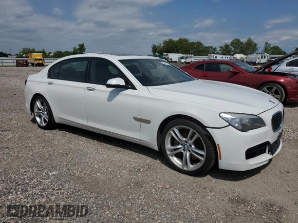 2014 BMW 7 Series 740Li with VIN WBAYE4C59ED137938, listed as a Copart auction lot 55281005 with 146,659 mi miles and Salvage Title. Bid and sale history available at carsss.com. Image 4.