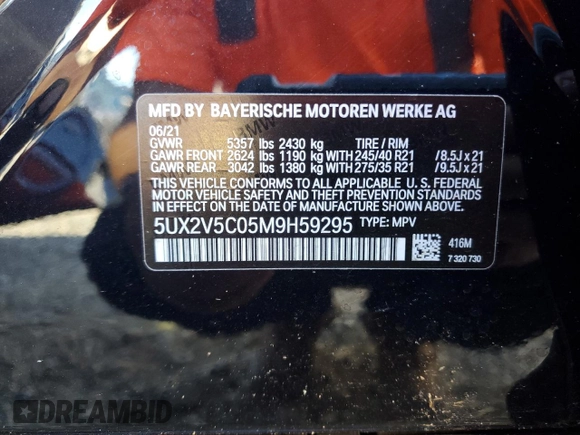 2021 BMW X4 M40i with VIN 5UX2V5C05M9H59295, listed as a Copart auction lot 71312963 with 31,050 mi miles. Bid and sale history available at carsss.com. Image 12.