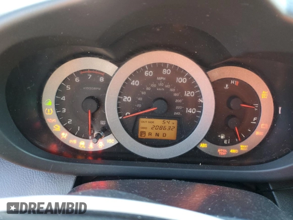 2008 Toyota RAV4 Sport with VIN JTMBK32V985045692, listed as a Copart auction lot 79458804 with 208,632 mi miles and Salvage Title. Bid and sale history available at carsss.com. Image 9.