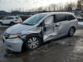 2014 Honda Odyssey EX-L with VIN 5FNRL5H69EB063028, listed as a Copart auction lot 43431935 with 118,426 mi miles and Salvage Title. Bid and sale history available at DreamBid. Image 1.