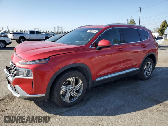 2021 Hyundai Santa Fe SEL z VIN 5NMS24AJ8MH332761, wystawiony jako Copart lot #56950795 z przebiegiem 68 391 mil mil oraz Szkoda całkowita • Salvage title. Historia ofert i sprzedaży dostępna na DreamBid. Obrazek 1.