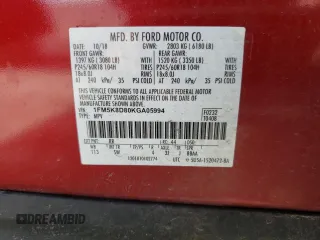 2019 Ford Explorer XLT с VIN 1FM5K8D80KGA05994, выставлен на аукционе Copart как лот 51868775 с пробегом 92 951 миль миль и Списание • Salvage title. История ставок и продаж доступна на DreamBid. Изображение 13.