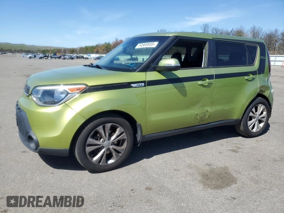 2014 Kia Soul + with VIN KNDJP3A57E7038657, listed as a Copart auction lot 54668935 with 143,619 mi miles and Salvage Title. Bid and sale history available at DreamBid. Image 1.