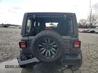 2022 Jeep Wrangler Unlimited Sahara Altitude with VIN 1C4HJXEG9NW269598, listed as a Copart auction lot 80495964 with 23,869 mi miles and Salvage title. Bid and sale history available at DreamBid. Image 6.