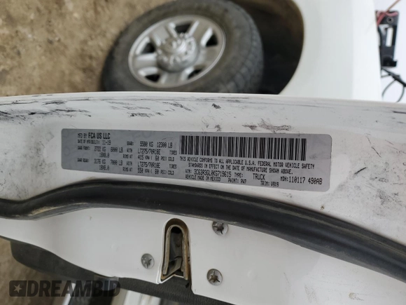 2019 Ram 3500 Tradesman with VIN 3C63R3GL0KG719615, listed as a Copart auction lot 85771924 with 241,921 mi miles and Clean Title. Bid and sale history available at carsss.com. Image 12.