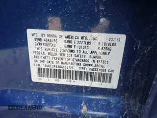 2016 Acura ILX w/Premium/A-SPEC Pkg with VIN 19UDE2F8XGA005725, listed as a IAAI auction lot 41844542 with 164,136 mi miles. Bid and sale history available at carsss.com. Image 9.