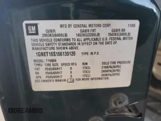 2006 Chevrolet TrailBlazer LS with VIN 1GNET16S166139126, listed as a Copart auction lot 48789015 with 191,237 mi miles and Non Repairable. Bid and sale history available at DreamBid. Image 13.