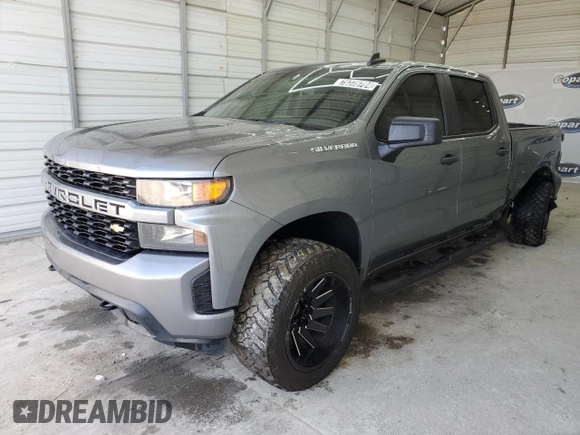 2021 Chevrolet Silverado 1500 Custom with VIN 1GCPYBEH3MZ149540, listed as a Copart auction lot 83498534 with 147,526 mi miles and Clean Title. Bid and sale history available at DreamBid. Image 1.