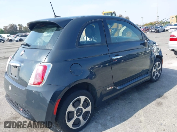 2017 FIAT 500e with VIN 3C3CFFGE1HT609228, listed as a IAAI auction lot 42102842 with 63,673 mi miles. Bid and sale history available at carsss.com. Image 4.