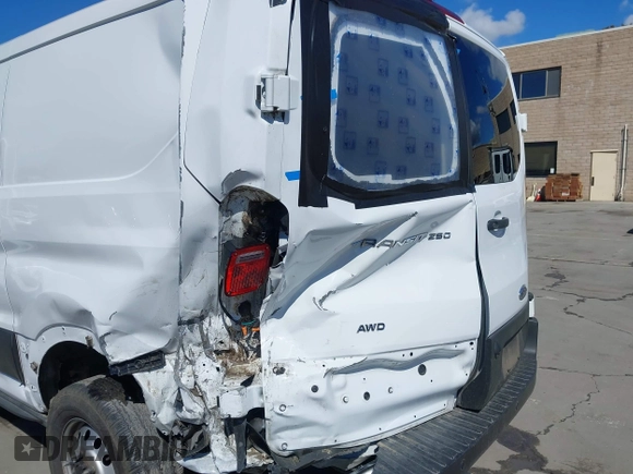 2021 Ford Transit Cargo with VIN 1FTBR2Y80MKA35393, listed as a IAAI auction lot 41732236 with 24,799 mi miles and . Bid and sale history available at DreamBid. Image 6.