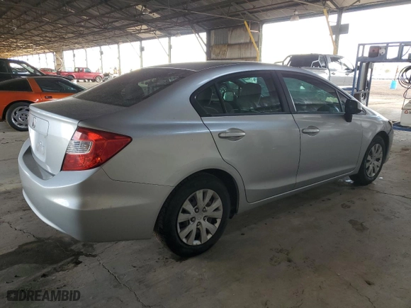 2012 Honda Civic Sdn LX with VIN 19XFB2F50CE381489, listed as a Copart auction lot 48723225 with 144,363 mi miles and Salvage Title. Bid and sale history available at carsss.com. Image 3.