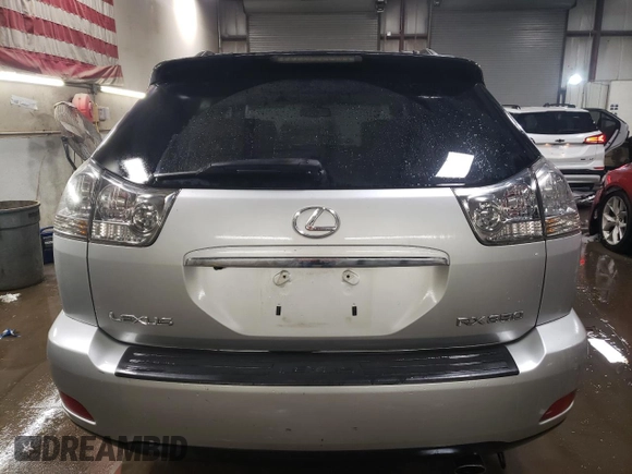 2009 Lexus RX 350 with VIN 2T2HK31U09C126826, listed as a Copart auction lot 52184505 with 114,613 mi miles and Salvage Title. Bid and sale history available at DreamBid. Image 6.