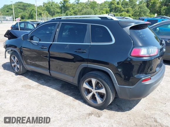 2019 Jeep Cherokee Limited with VIN 1C4PJLDX4KD439914, listed as a IAAI auction lot 42384981 with 52,470 mi miles and . Bid and sale history available at DreamBid. Image 3.