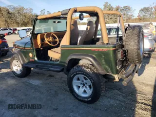 1995 Jeep Wrangler Sahara with VIN 1J4FY49S6SP272569, listed as a Copart auction lot 77839534 with 162,080 mi miles and Salvage Title. Bid and sale history available at carsss.com. Image 2.