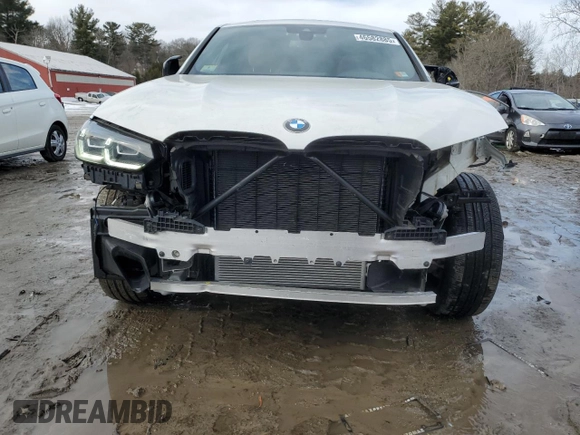 2024 BMW X4 M40i with VIN 5UX43DT00R9T40316, listed as a Copart auction lot 46582885 with 9,335 mi miles and Salvage Title. Bid and sale history available at carsss.com. Image 5.
