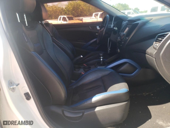 2014 Hyundai Veloster Turbo with VIN KMHTC6AE9EU186571, listed as a Copart auction lot 44856142 with 125,356 mi miles and Clean Title. Bid and sale history available at carsss.com. Image 5.