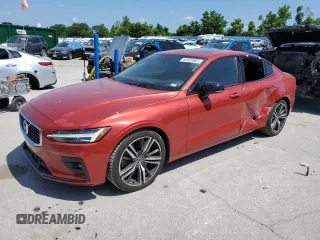 2020 Volvo S60 R-Design with VIN 7JRA22TM4LG035436, listed as a Copart auction lot 62003565 with 50,455 mi miles and Salvage title. Bid and sale history available at DreamBid. Image 1.