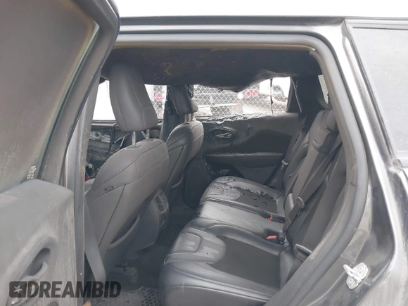 2019 Jeep Cherokee Trailhawk Elite with VIN 1C4PJMBX9KD329661, listed as a IAAI auction lot 41704933 with 1 mi miles. Bid and sale history available at carsss.com. Image 8.
