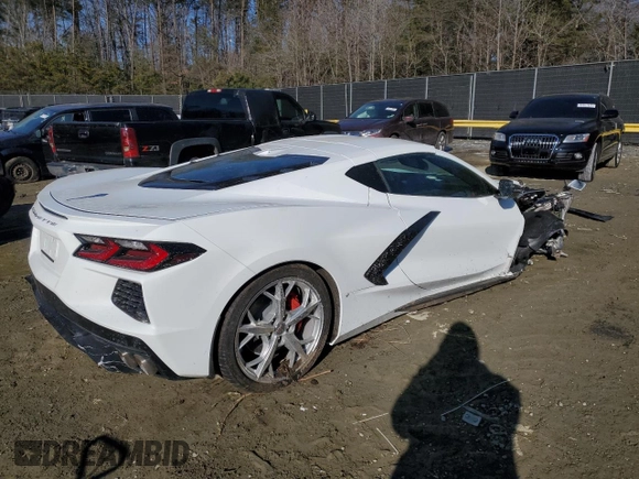 2021 Chevrolet Corvette 2LT with VIN 1G1YB2D41M5118498, listed as a Copart auction lot 41978475 with Not provided miles and Salvage title. Bid and sale history available at DreamBid. Image 3.