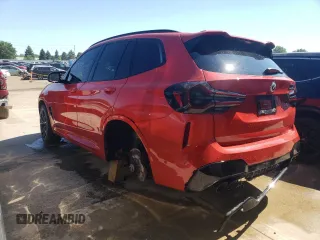 2023 BMW X3 M with VIN 5YM13EC0XP9R08389, listed as a Copart auction lot 60077684 with 27,959 mi miles and Salvage Title. Bid and sale history available at carsss.com. Image 2.