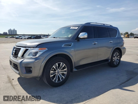 2020 Nissan Armada SL with VIN JN8AY2NDXL9111471, listed as a Copart auction lot 70018934 with 48,204 mi miles and Salvage Title. Bid and sale history available at carsss.com. Image 1.