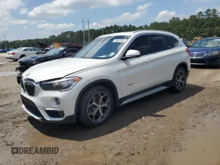 2018 BMW X1 xDrive28i with VIN WBXHT3C30J5K24765, listed as a Copart auction lot 58587455 with 123,789 mi miles and Salvage title. Bid and sale history available at DreamBid. Image 1.