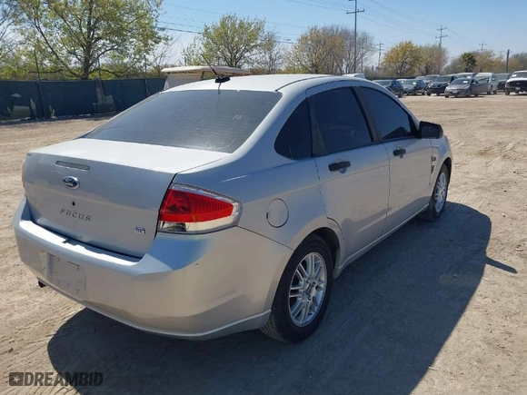 2008 Ford Focus SE with VIN 1FAHP35N98W266720, listed as a IAAI auction lot 41807021 with NaN miles. Bid and sale history available at carsss.com. Image 4.