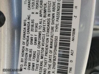 2013 Honda Civic Sdn LX with VIN 2HGFB2F57DH603503, listed as a Copart auction lot 41524485 with 100,188 mi miles and Salvage Title. Bid and sale history available at carsss.com. Image 14.