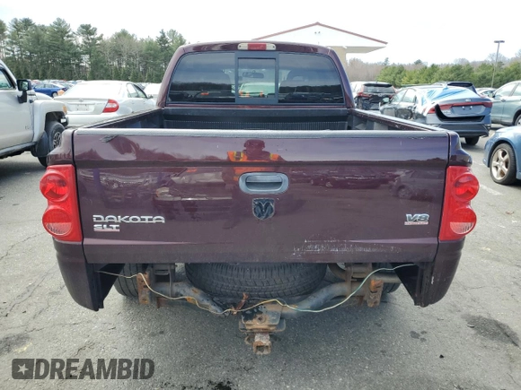 2005 Dodge Dakota SLT with VIN 1D7HW48N95S167516, listed as a Copart auction lot 49378105 with Not Provided miles and Salvage Title. Bid and sale history available at DreamBid. Image 6.