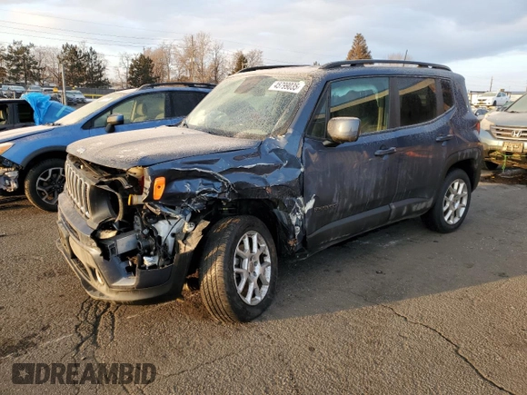 2020 Jeep Renegade Latitude with VIN ZACNJBBB3LPL73459, listed as a Copart auction lot 45799035 with 33,856 mi miles and Salvage Title. Bid and sale history available at carsss.com. Image 1.