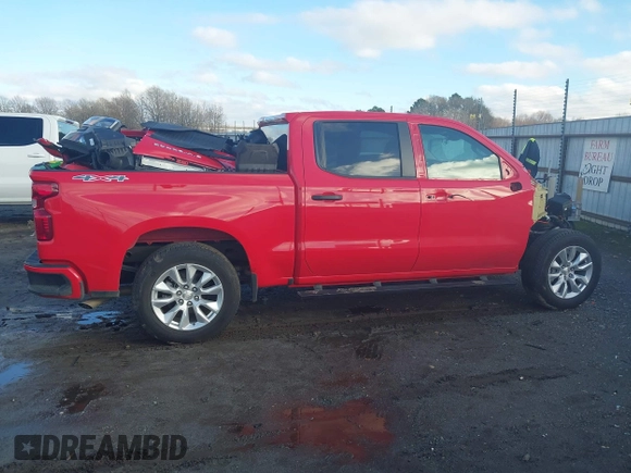 2022 Chevrolet Silverado 1500 Custom with VIN 1GCPDBEK9NZ624908, listed as a IAAI auction lot 41163440 with 1 mi miles. Bid and sale history available at carsss.com. Image 14.