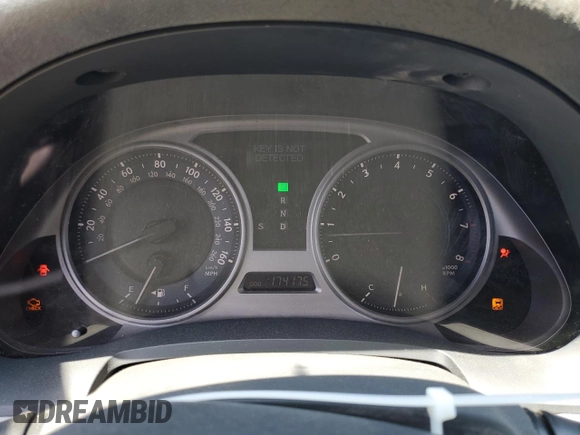 2007 Lexus IS 250 with VIN JTHBK262372043297, listed as a Copart auction lot 65295745 with 174,175 mi miles and Salvage title. Bid and sale history available at DreamBid. Image 9.