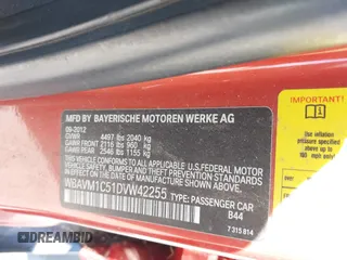 2013 BMW X1 28i z VIN WBAVM1C51DVW42255, wystawiony jako IAAI lot #42525744 z przebiegiem 108 644 mil mil oraz . Historia ofert i sprzedaży dostępna na DreamBid. Obrazek 9.